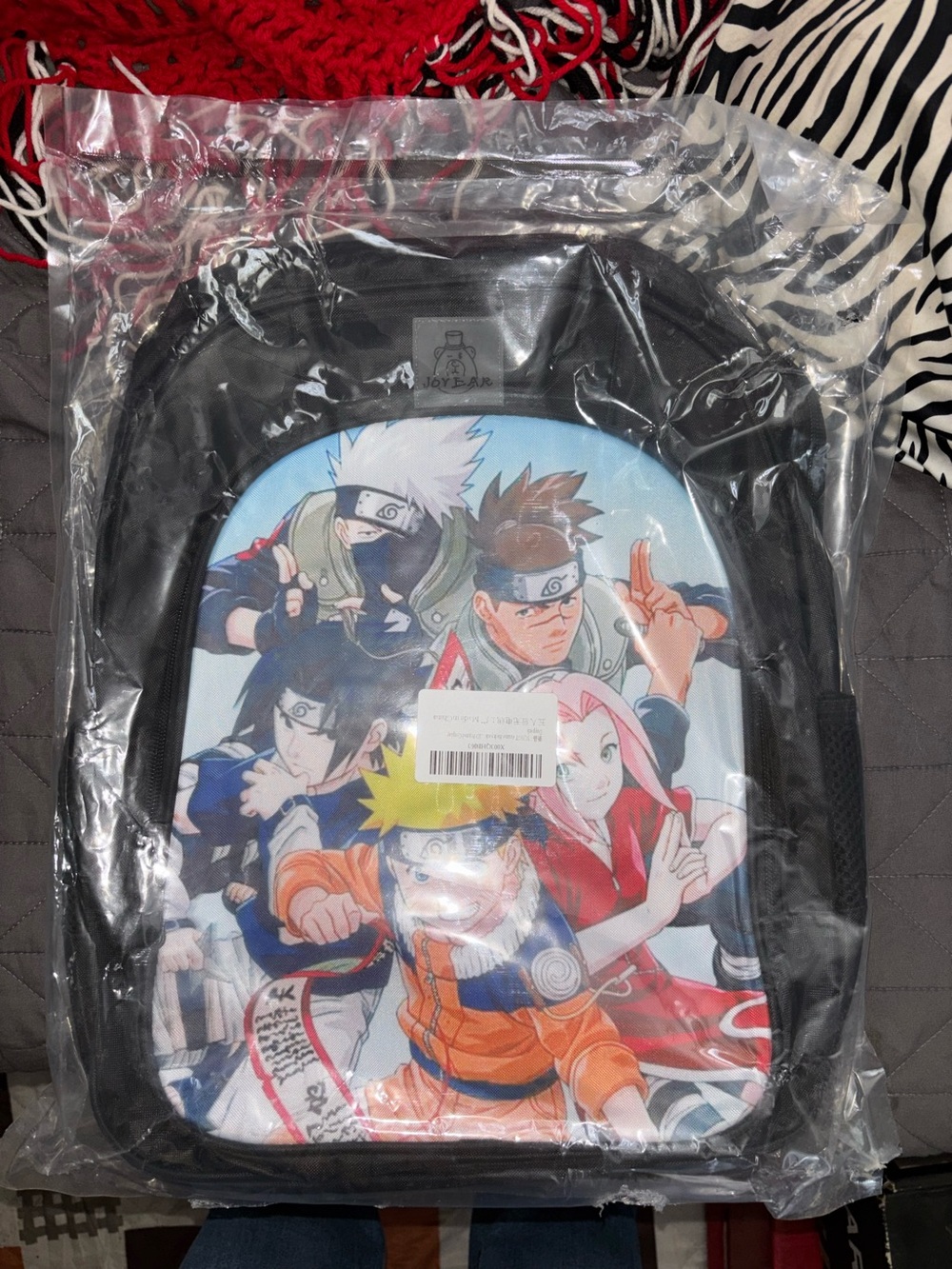 Joybear Naruto Shippuden anime black bookbag (NWT)